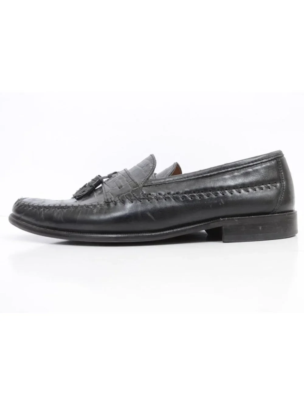 Florsheim‎ Pisa Moc Toe Black Leather Loafer Men's 9D Preppy Old Money Academia